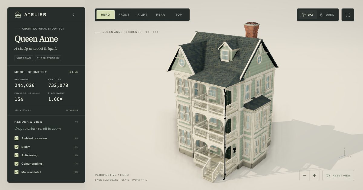 Screenshot of the 3D House demo