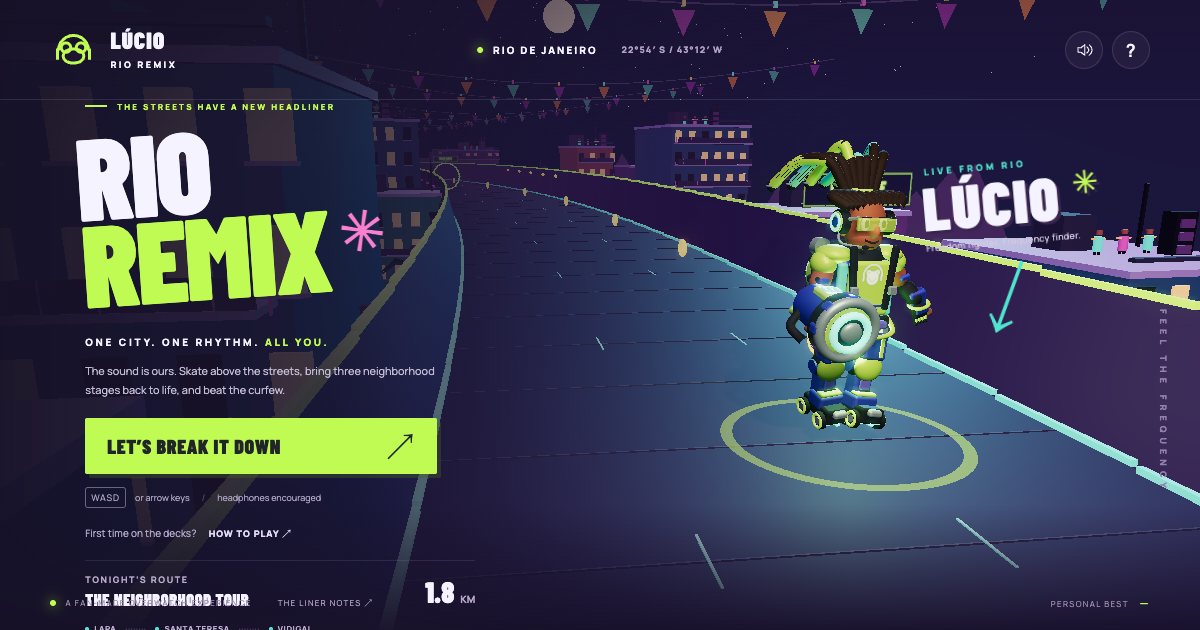 Screenshot of the Lucio demo