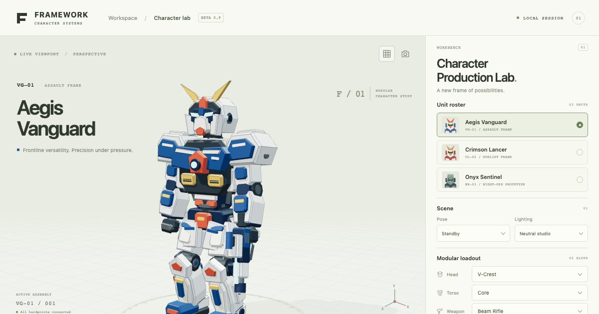 Screenshot of the Robot Creator demo